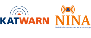 Logo von Katwarn und NINA, Notfall-Informationen- und Nachrichten-App, für den Marktplatz Altomünster.