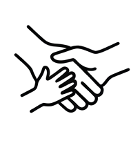 Kinderhand in Erwachsenenhände