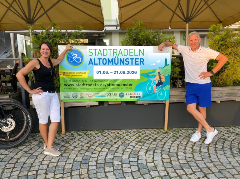 Plakat über das Stadtradln
