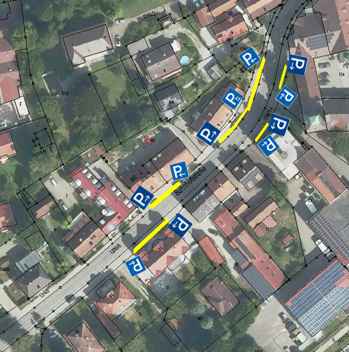 Parkflächen in der Bahnhofstraße in Altomünster