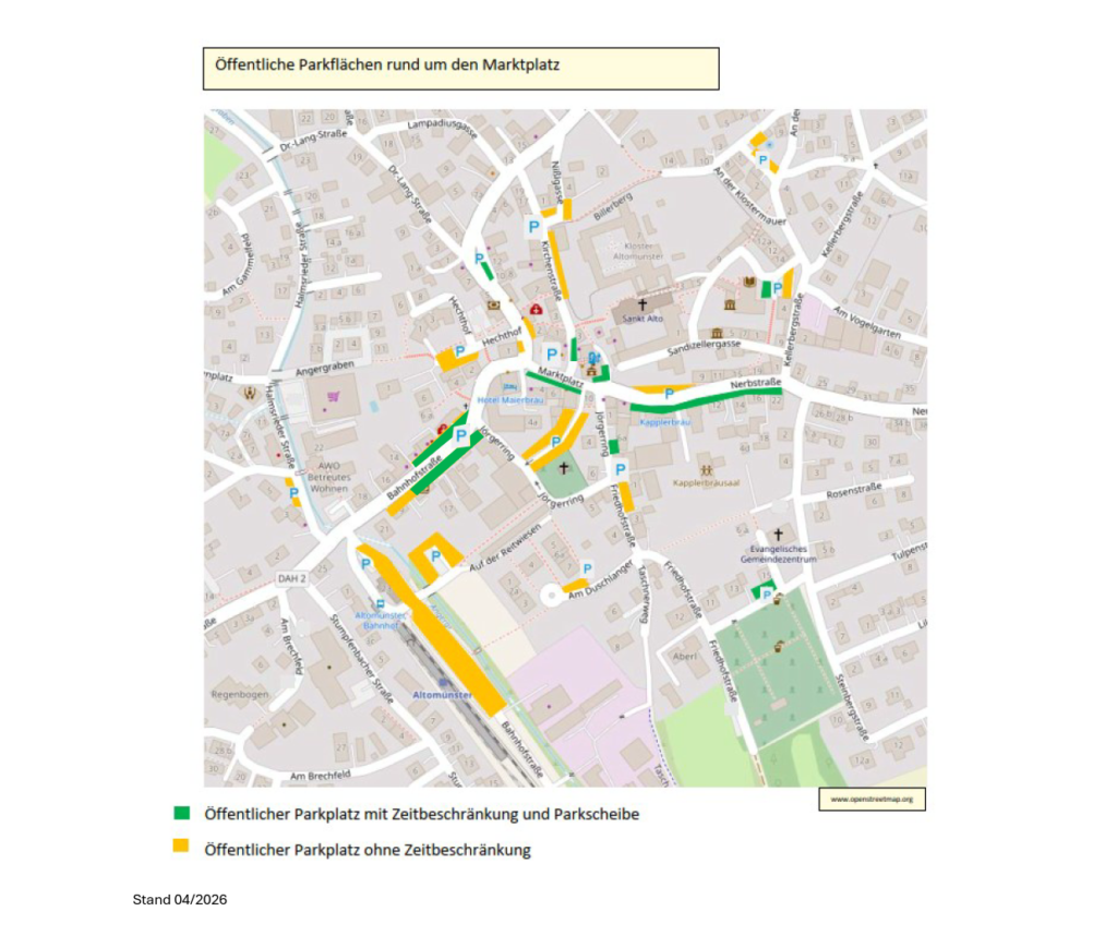 öffentliche Parkflächen in Altomünster